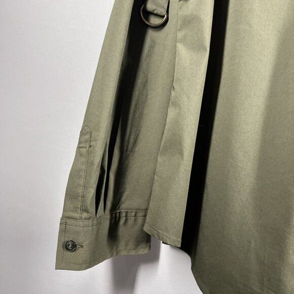 Chico's Women's Blouse Solid Green Button Up Collared Top Long Sleeves Career - Picture 4 of 8